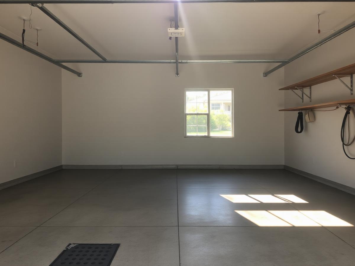 Empty swept garage after a Respawn and Haul cleanout